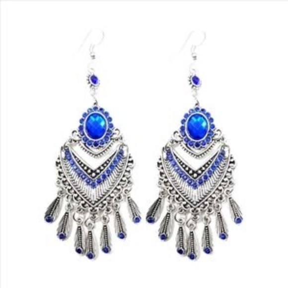 Boho Rhinestone Earrings - Picture 2 of 2